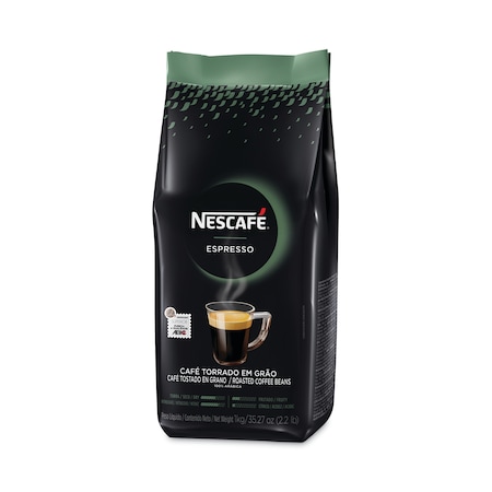 Nescafe Espresso Whole Bean Coffee, Arabica, 2.2 lb Bag, PK6 12338492